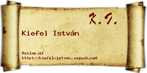 Kiefel István névjegykártya