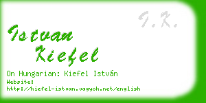 istvan kiefel business card
